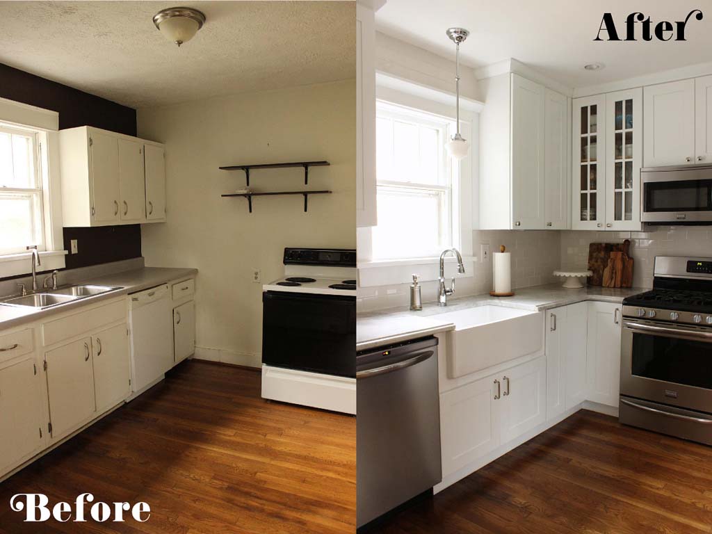 before after small kitchen remodeling ideas on a budget