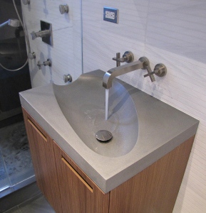 concrete guest bathroom sinks