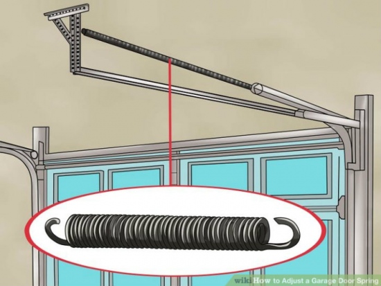 how to adjust a garage door spring - How To ADjust A Garage Door Spring 550x413