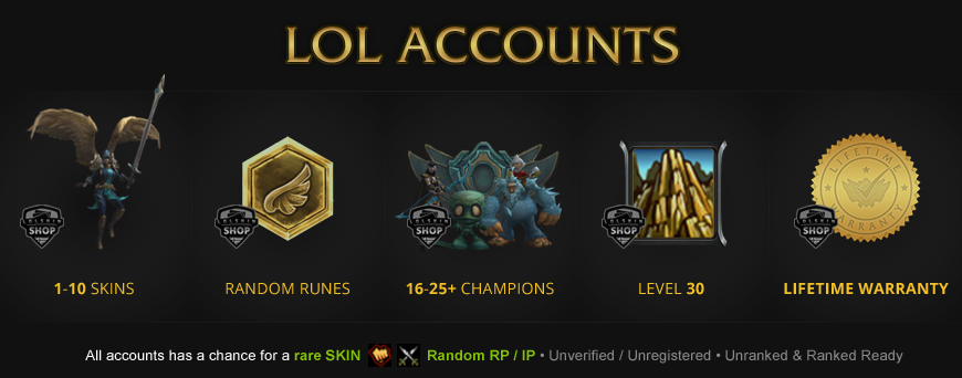 Buy LOL Accounts From The Smurf Store