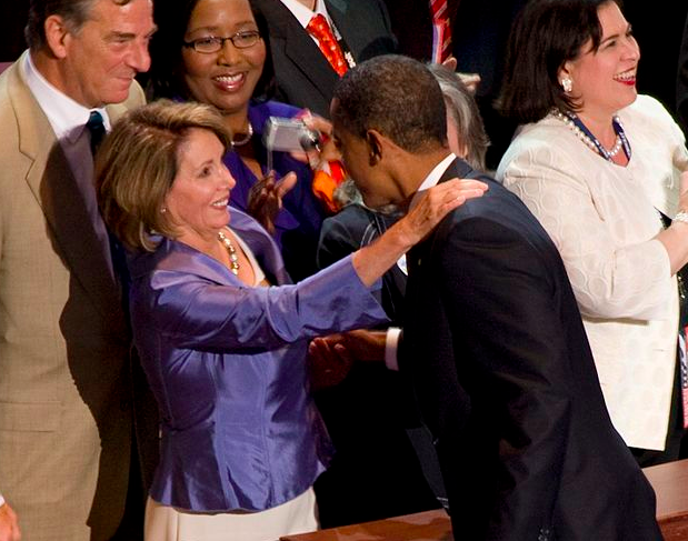 Nancy Pelosi and Barrack Obama